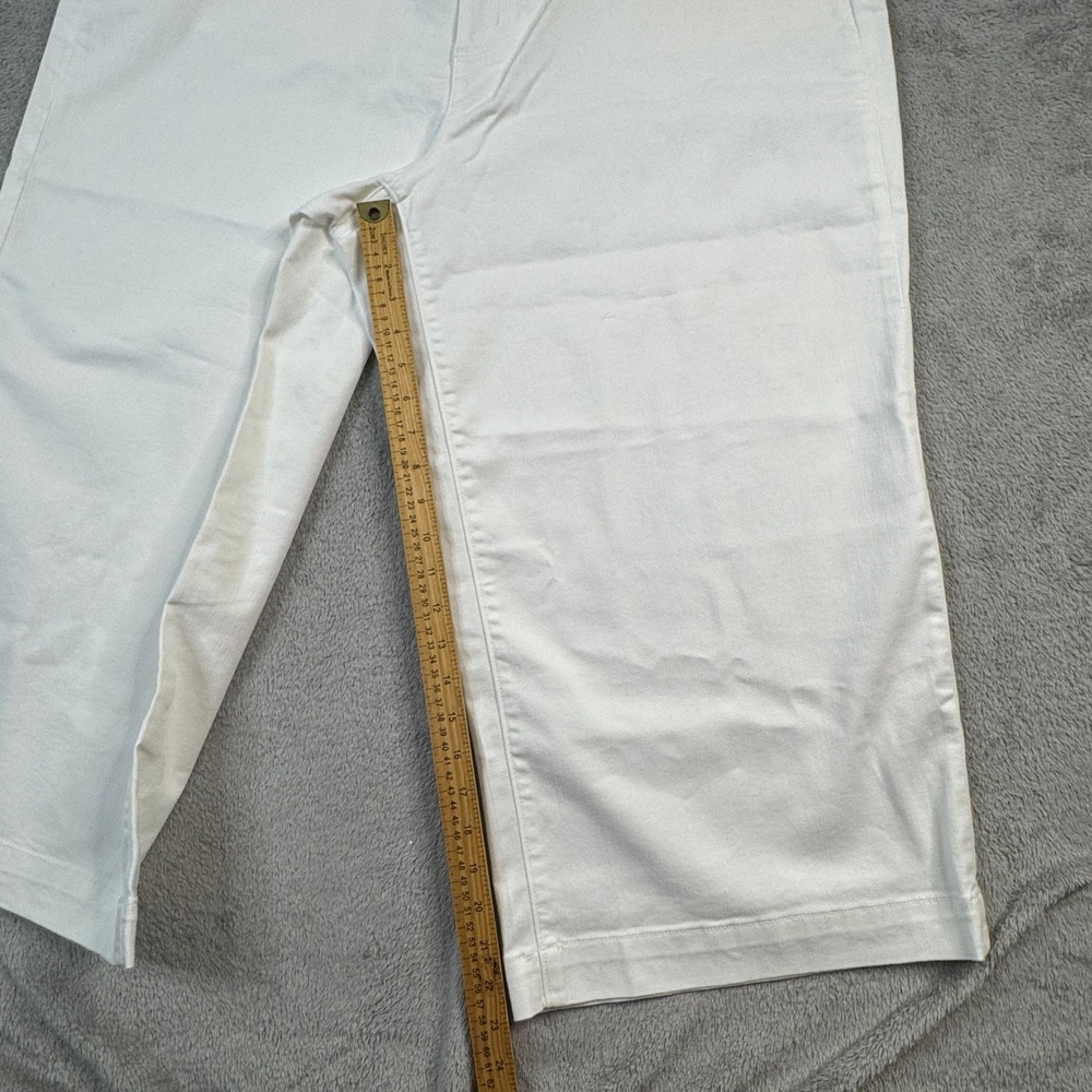 NWOT Lands' End Crop Pants Women 22W White Wide Leg Denim Repreve - Picture 6 of 12
